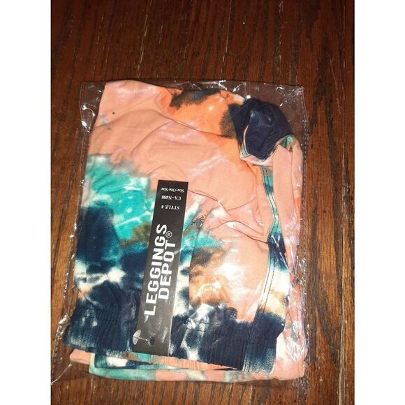 One Size S-L Legging Depot Tie Dye Capri Leggings Workout Casual Gym Running - Picture 6 of 6